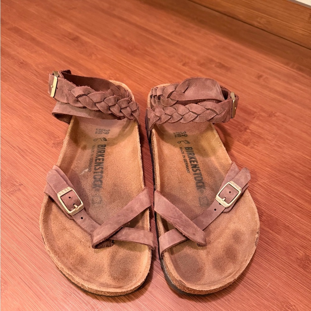 Birkenstock Brown Braided Strap Sandals